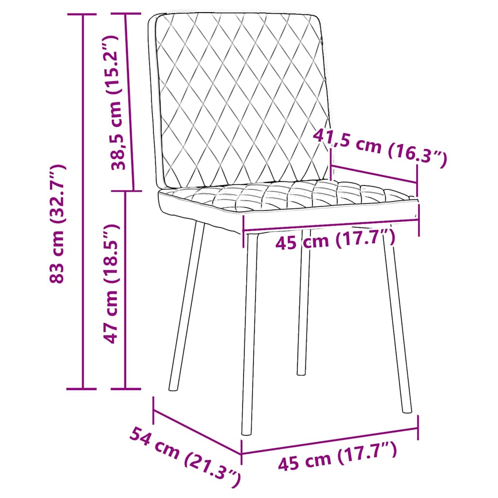 Dining chairs, 2 pcs., grey, artificial leather