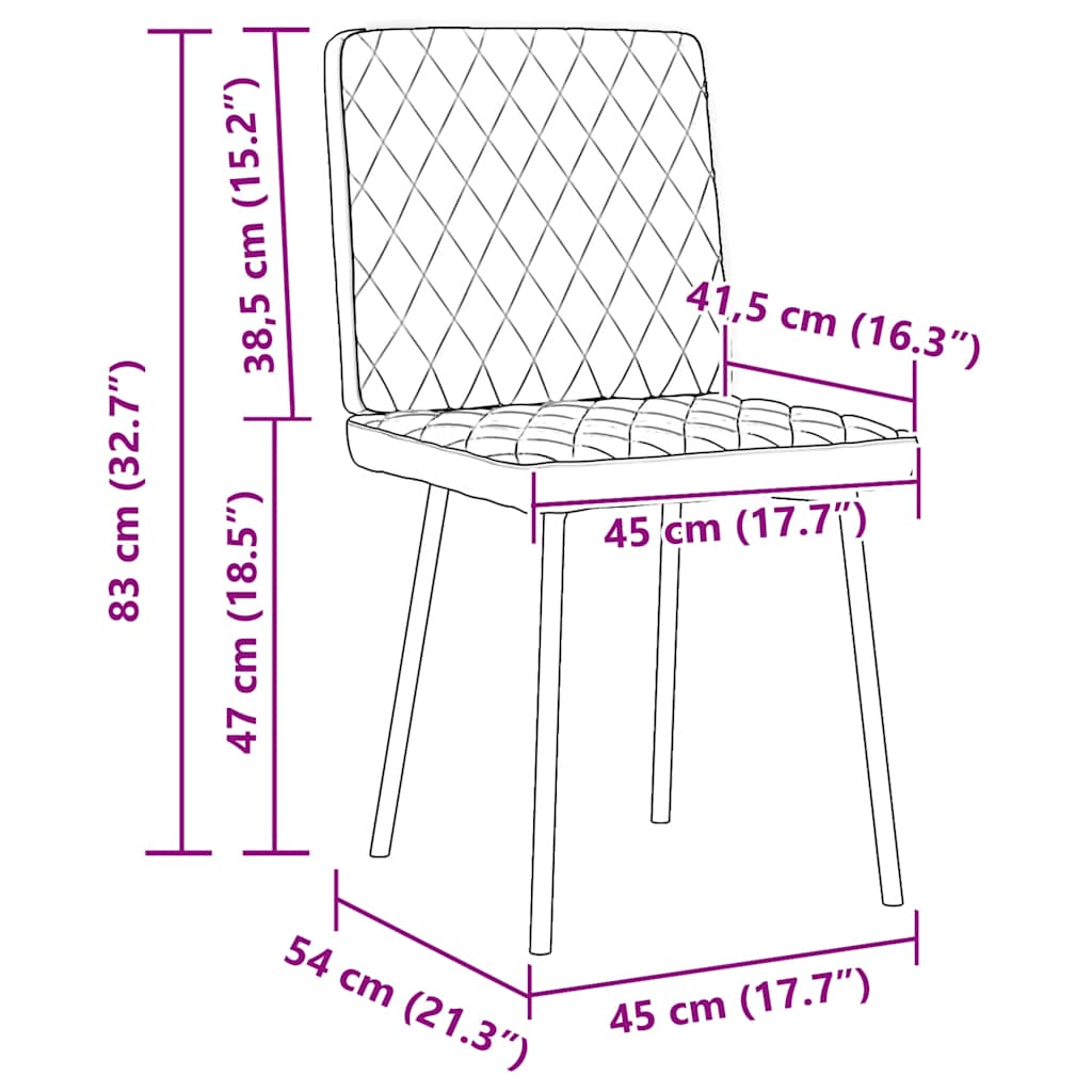 Dining chairs, 2 pcs., white, faux leather