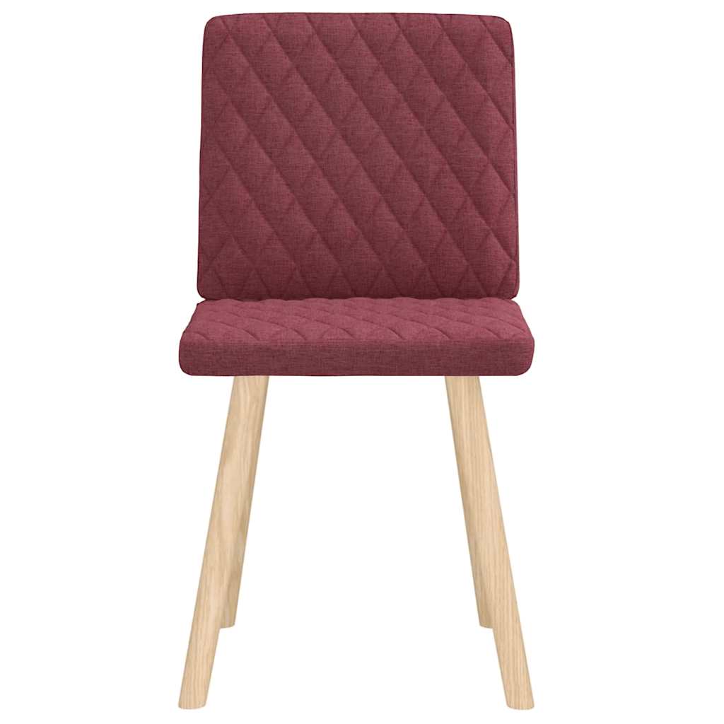 Dining chairs, 2 pcs., burgundy, fabric