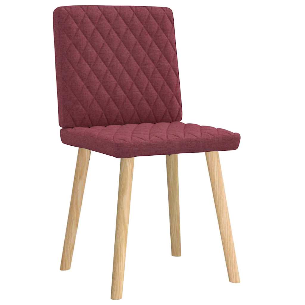 Dining chairs, 2 pcs., burgundy, fabric