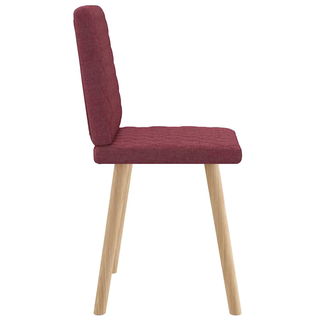 Dining chairs, 2 pcs., burgundy, fabric