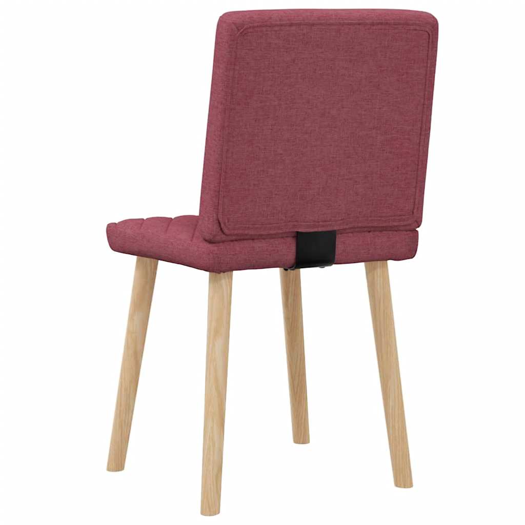 Dining chairs, 2 pcs., burgundy, fabric