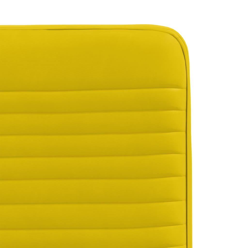 Dining chairs, 2 pcs, yellow, velvet