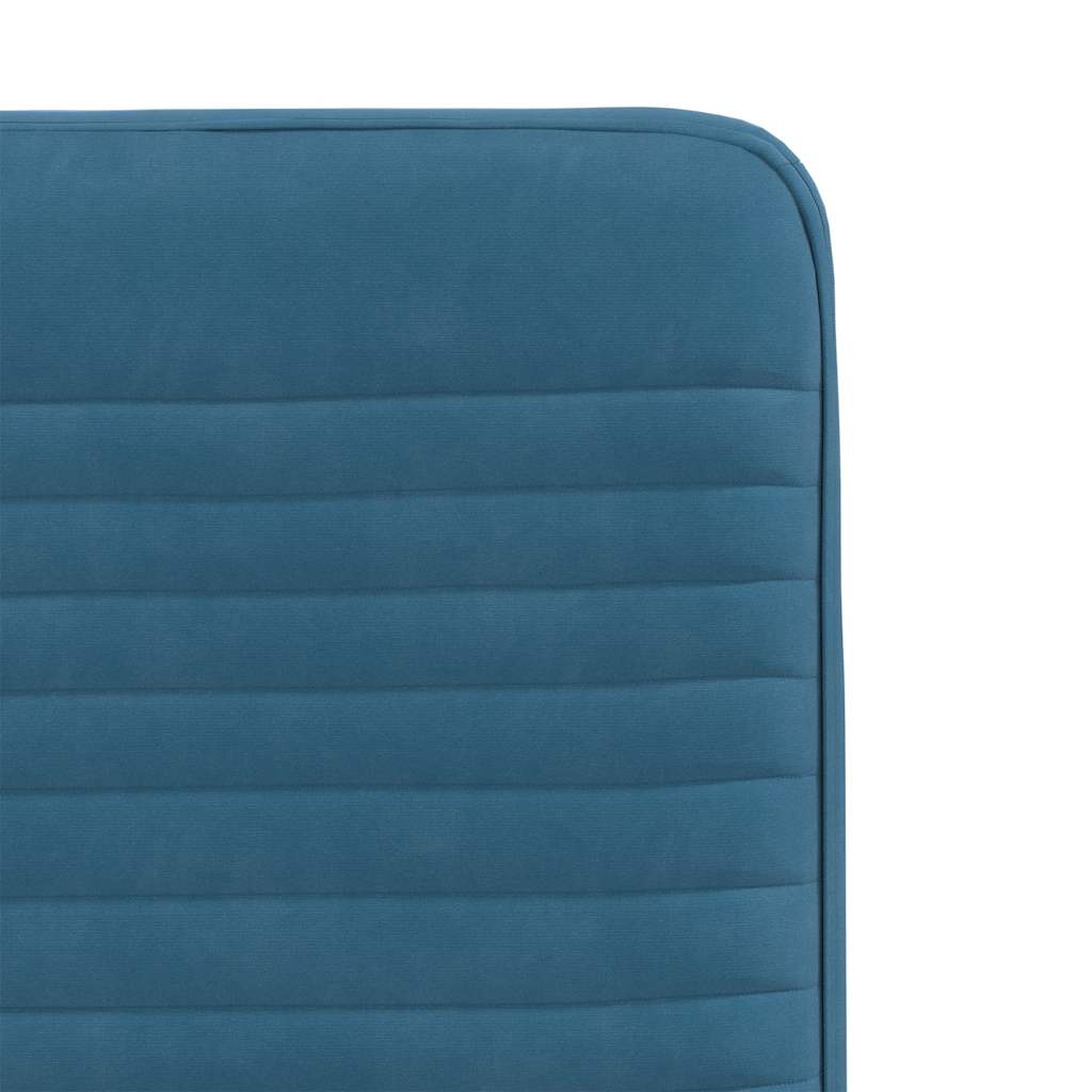 Dining chairs, 2 pcs., blue, velvet