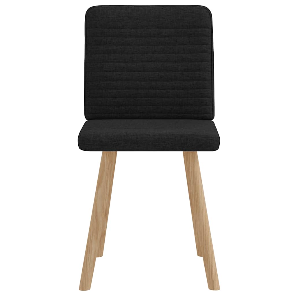 Dining chairs, 2 pcs, black, fabric