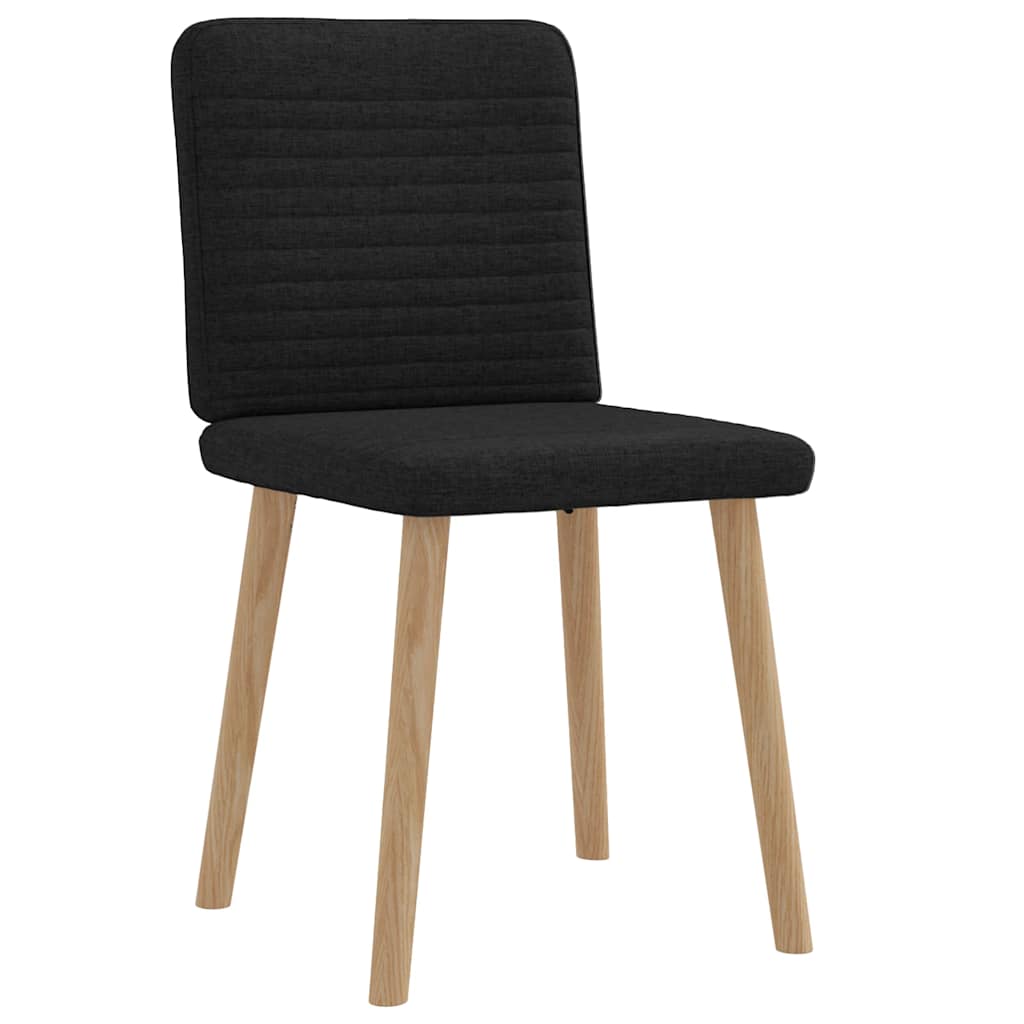 Dining chairs, 2 pcs, black, fabric