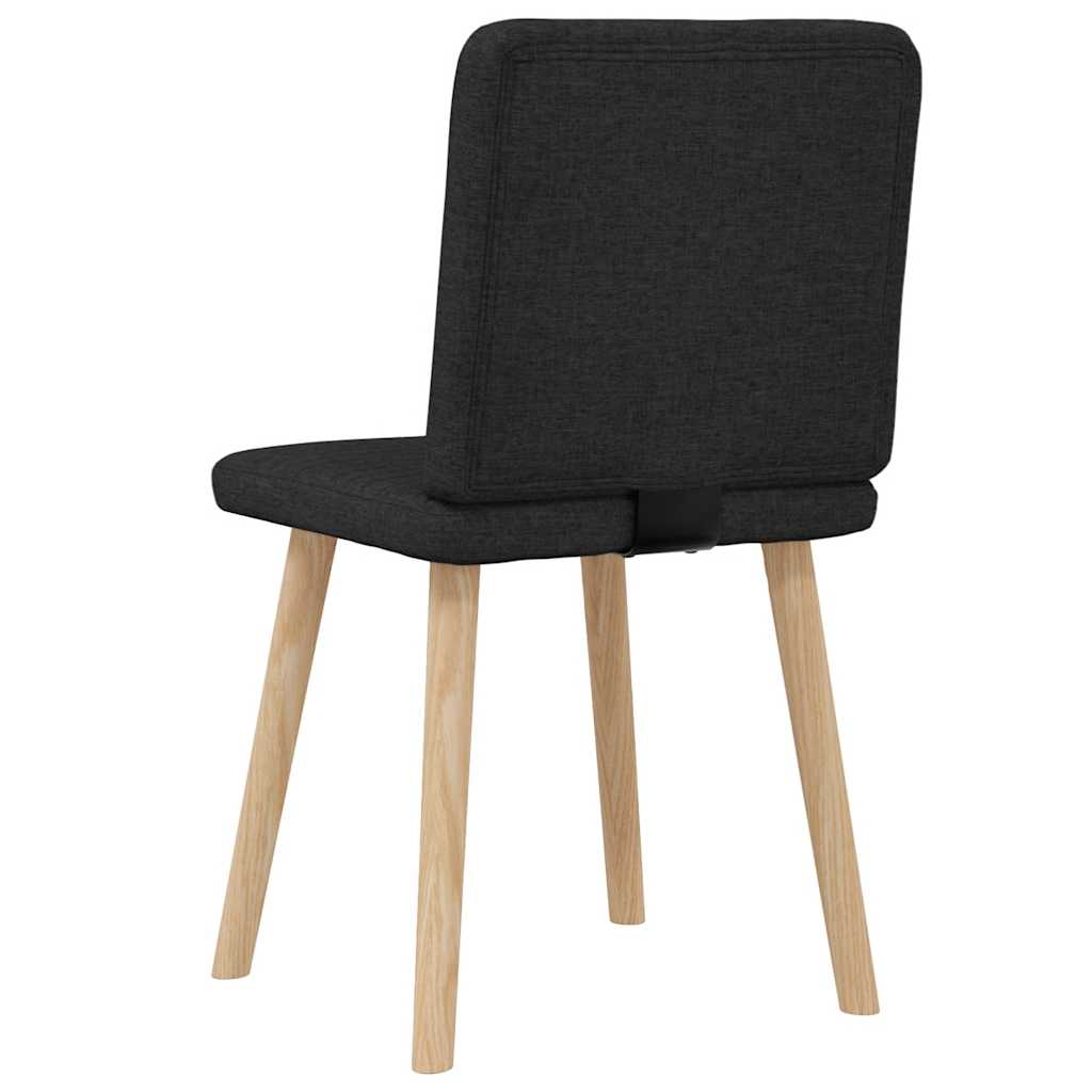 Dining chairs, 2 pcs, black, fabric