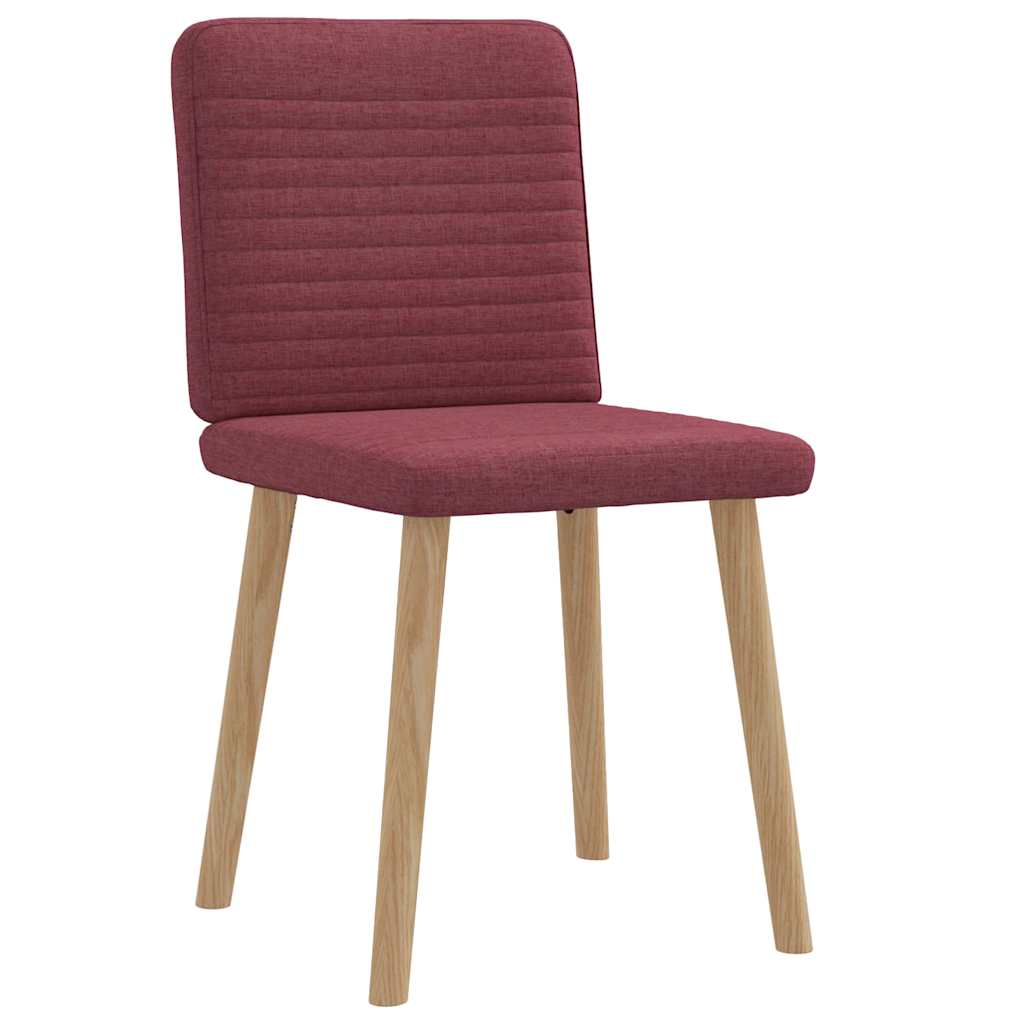 Dining chairs, 2 pcs., burgundy, fabric