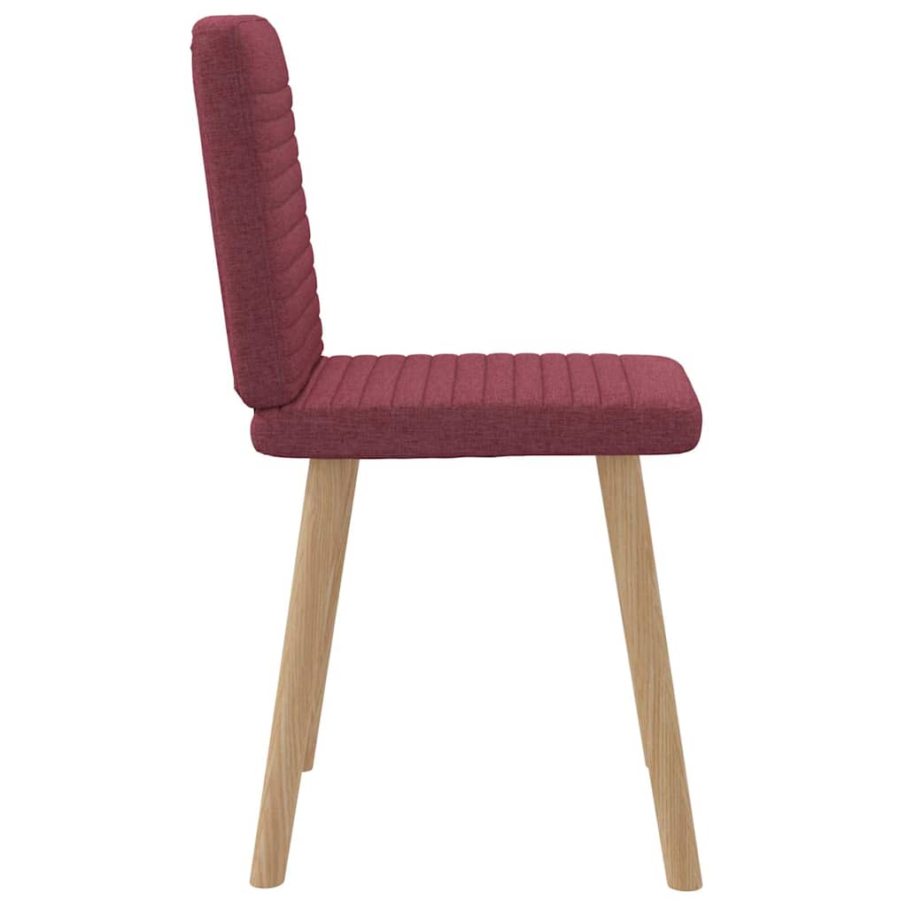 Dining chairs, 2 pcs., burgundy, fabric