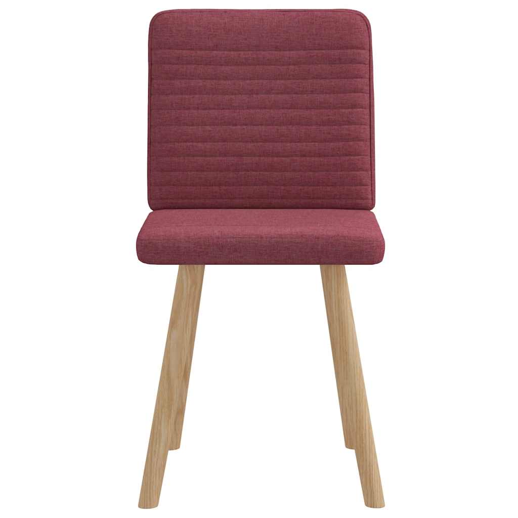 Dining chairs, 2 pcs., burgundy, fabric