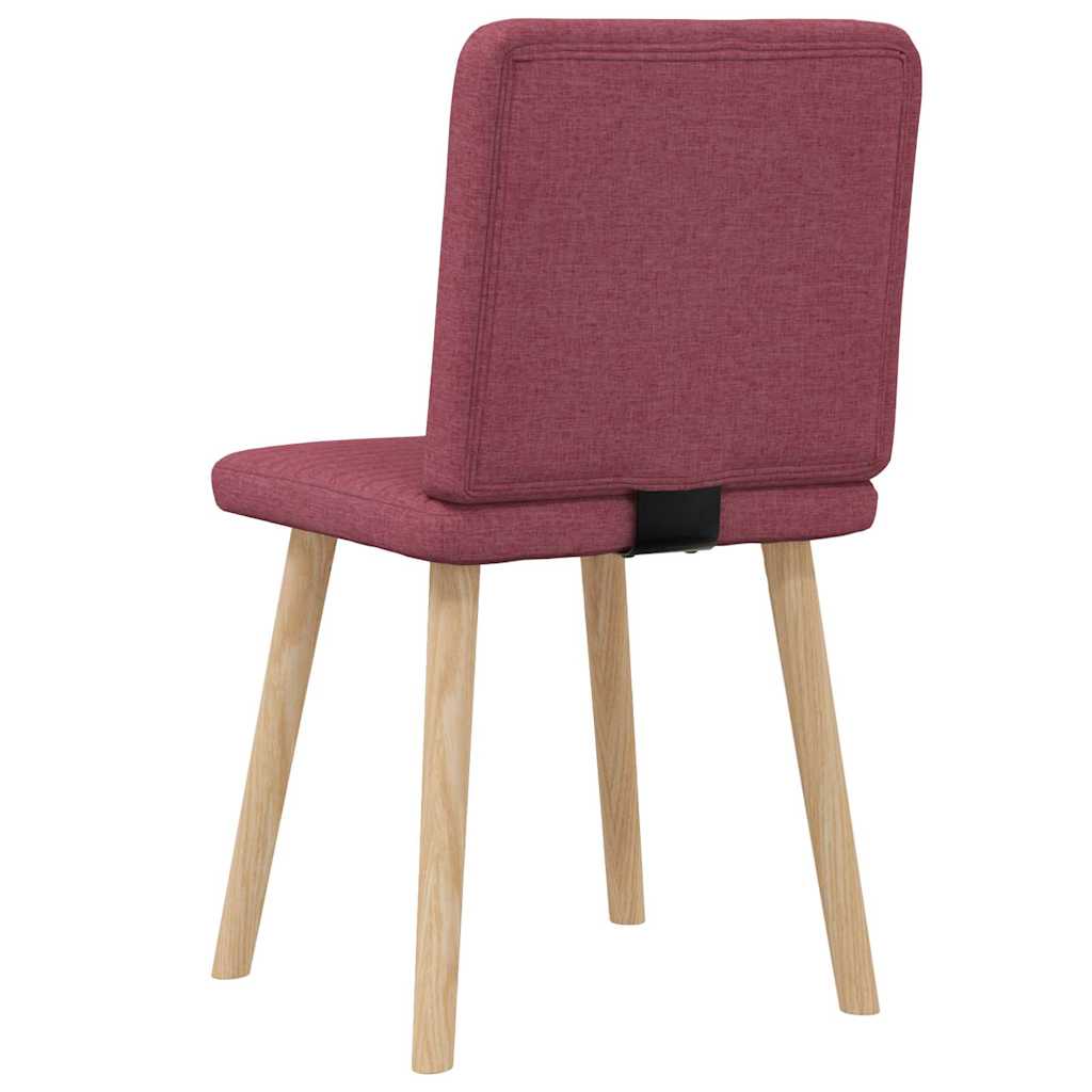 Dining chairs, 2 pcs., burgundy, fabric