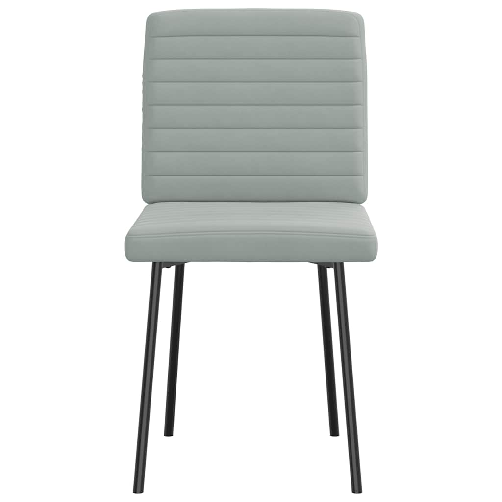 Dining chairs, 2 pcs., light gray, velvet