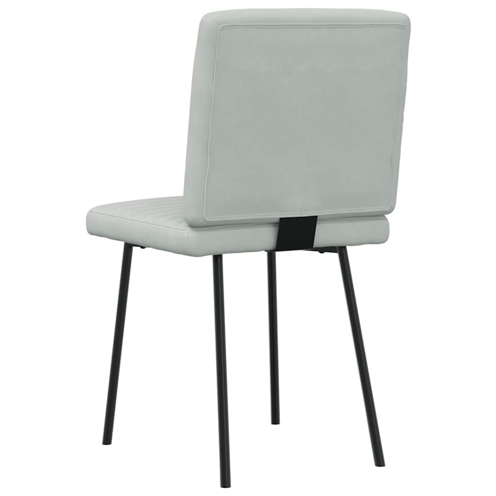Dining chairs, 2 pcs., light gray, velvet