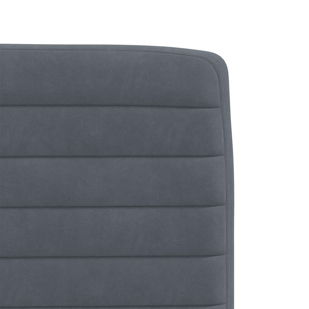 Dining chairs, 2 pcs., dark grey, velvet
