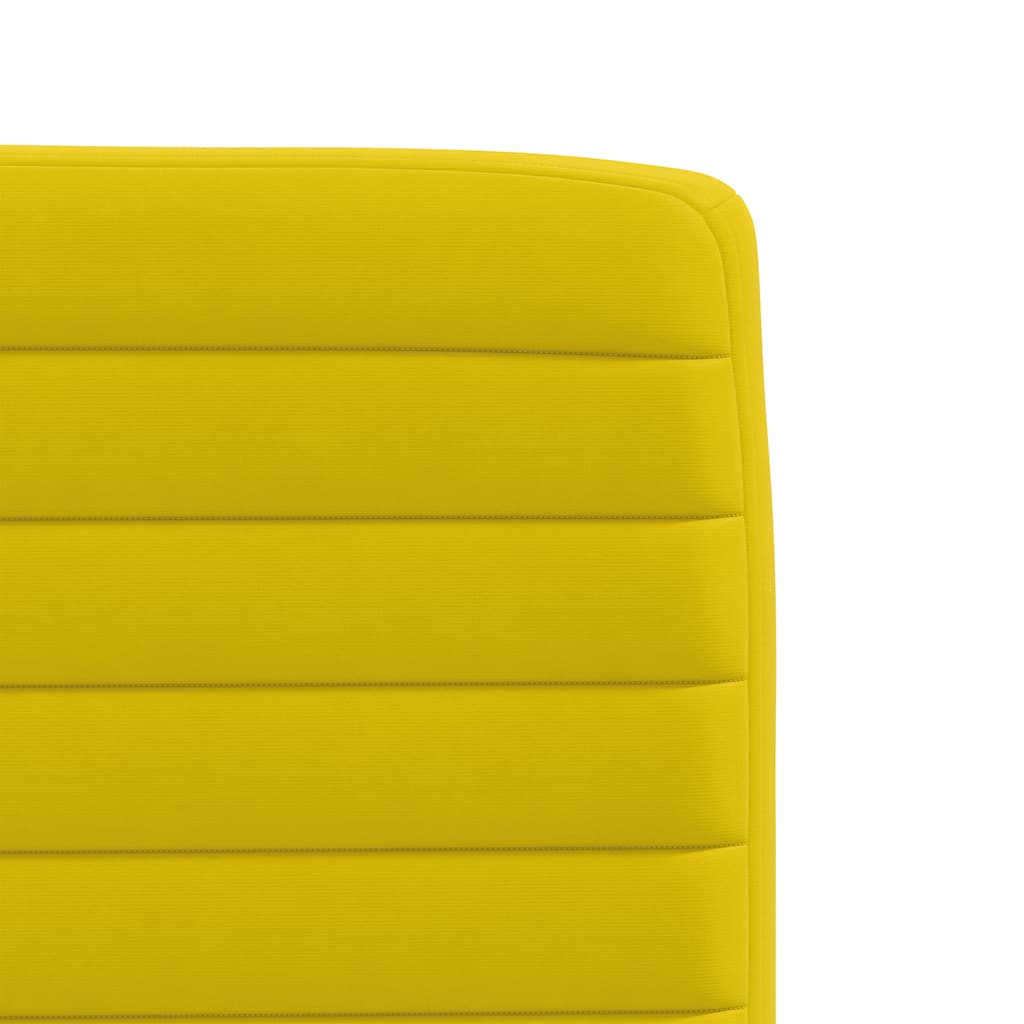 Dining chairs, 2 pcs, yellow, velvet