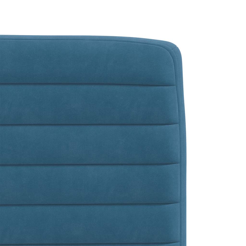 Dining chairs, 2 pcs., blue, velvet