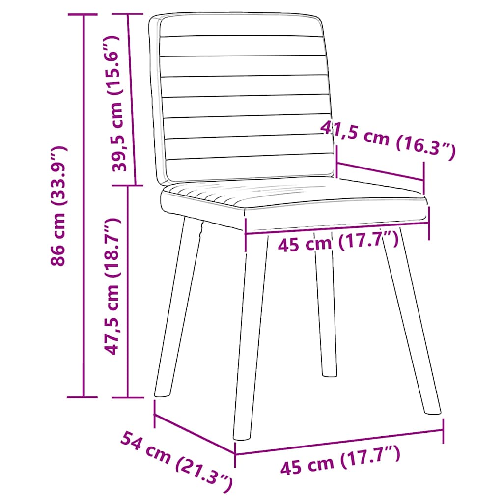 Dining chairs, 2 pcs., grey, fabric