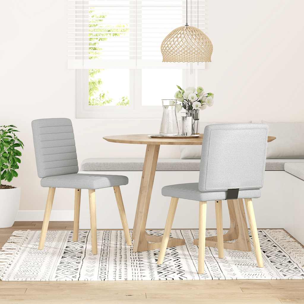 Dining chairs, 2 pcs., grey, fabric
