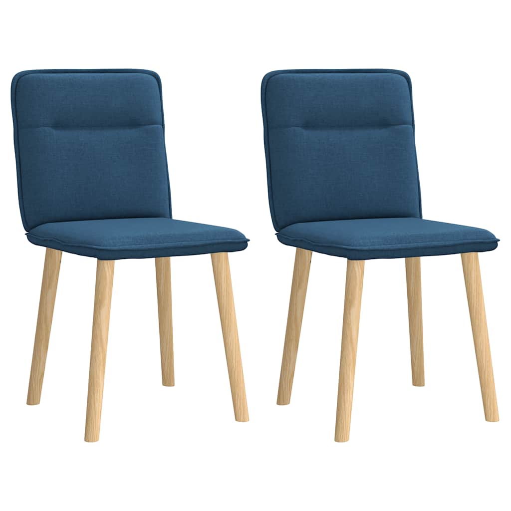 Dining chairs, 2 pcs., blue, fabric