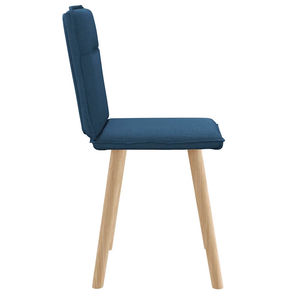Dining chairs, 2 pcs., blue, fabric
