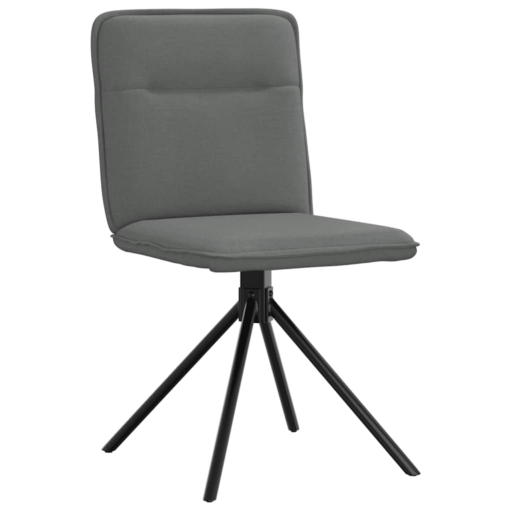 Dining chairs, 2 pcs., dark grey, fabric