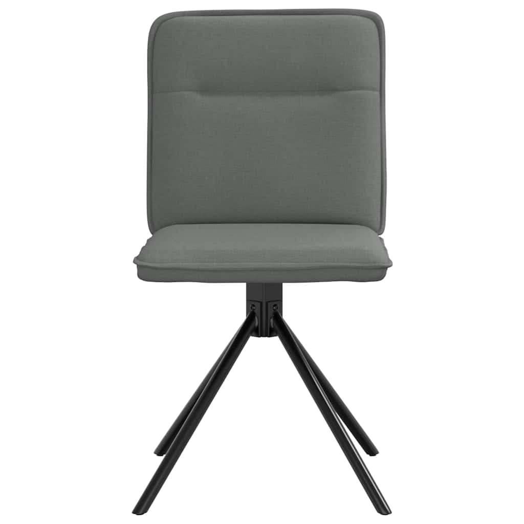 Dining chairs, 2 pcs., dark grey, fabric