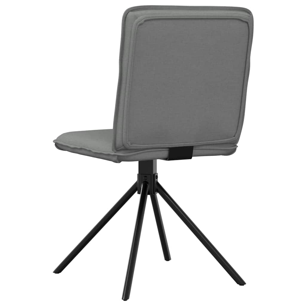 Dining chairs, 2 pcs., dark grey, fabric
