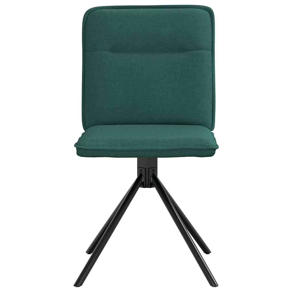Dining chairs, 2 pcs., dark green, fabric