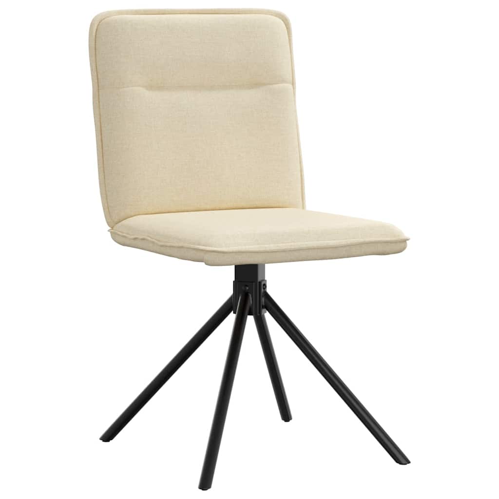 Dining chairs, 2 pcs., cream, fabric
