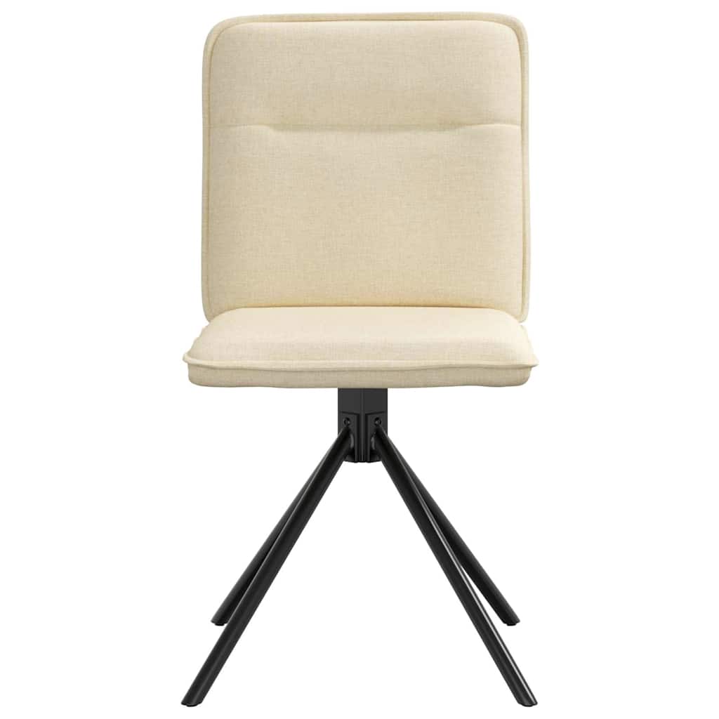 Dining chairs, 2 pcs., cream, fabric