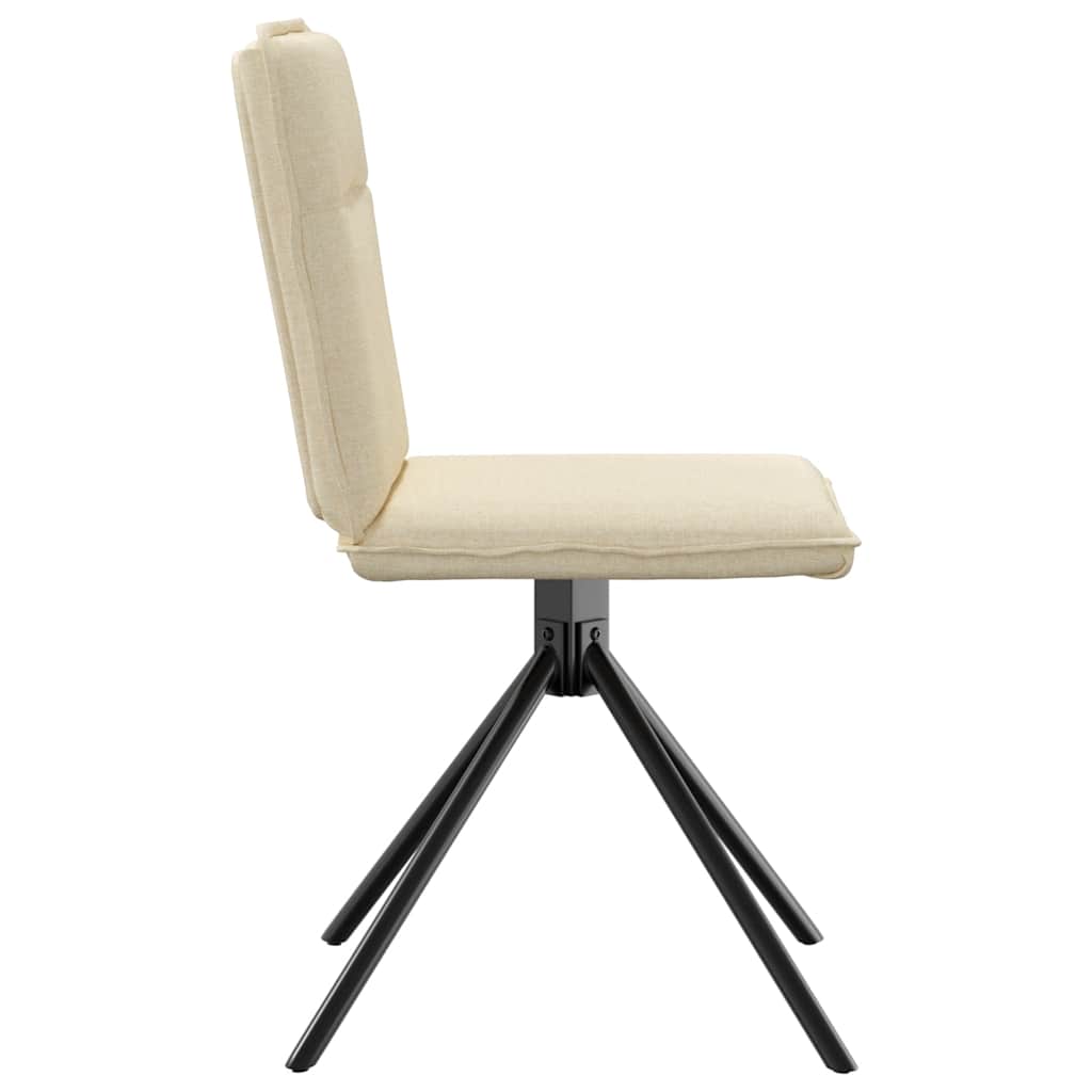 Dining chairs, 2 pcs., cream, fabric