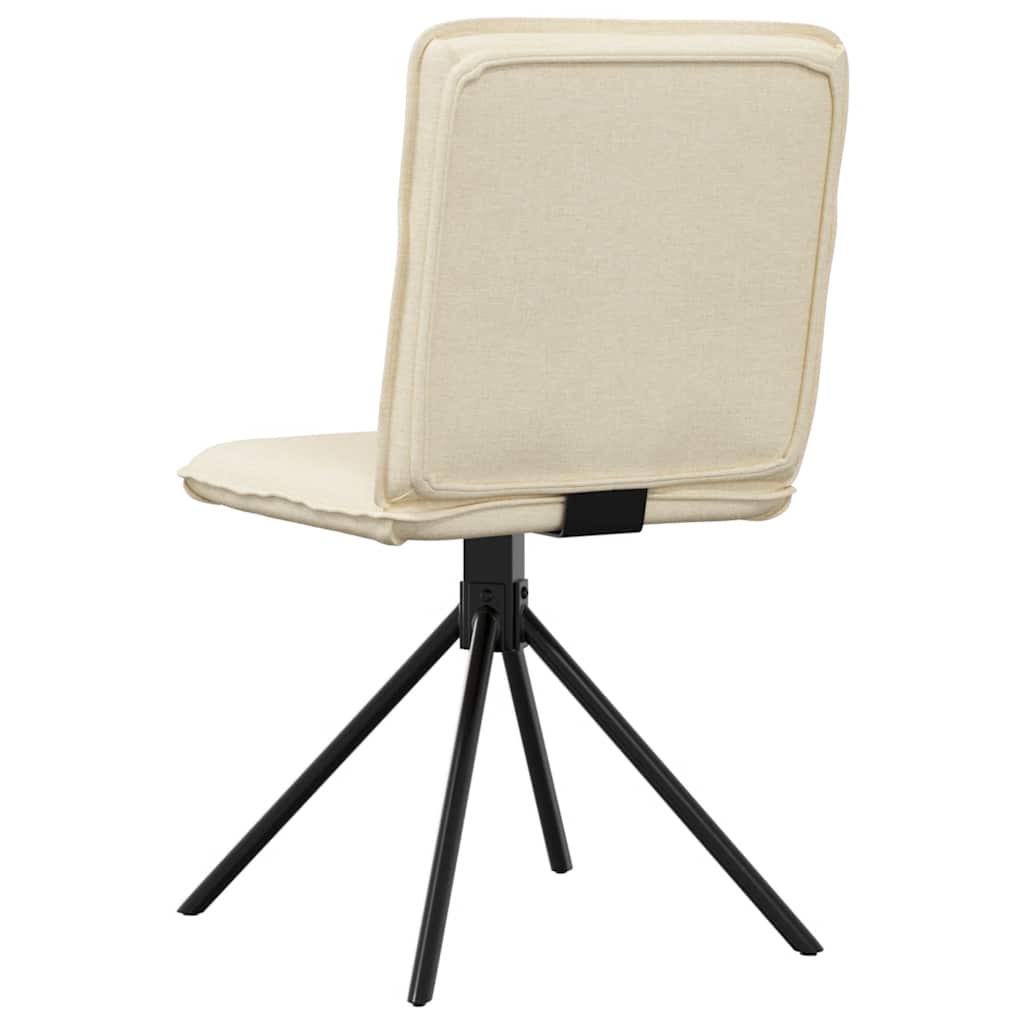 Dining chairs, 2 pcs., cream, fabric