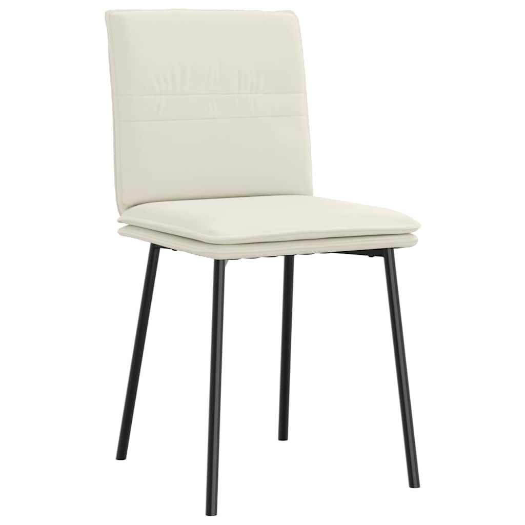 Dining chairs, 2 pcs., cream, velvet