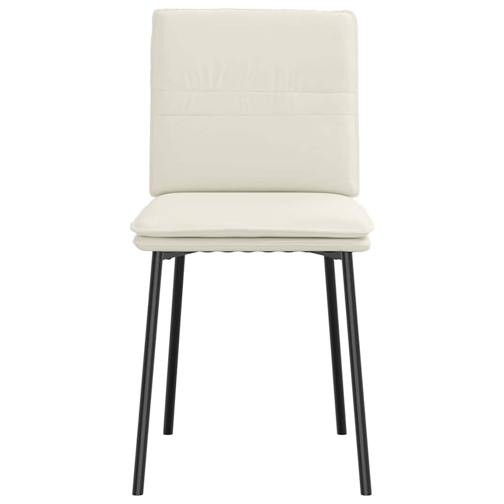 Dining chairs, 2 pcs., cream, velvet