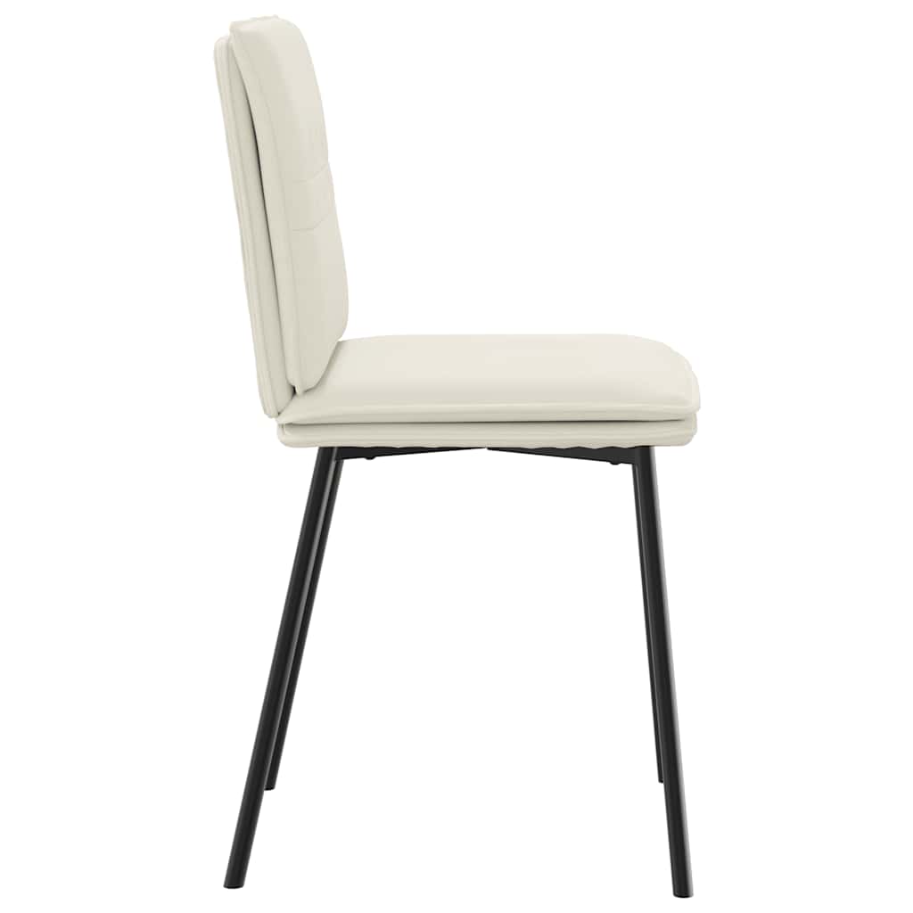 Dining chairs, 2 pcs., cream, velvet