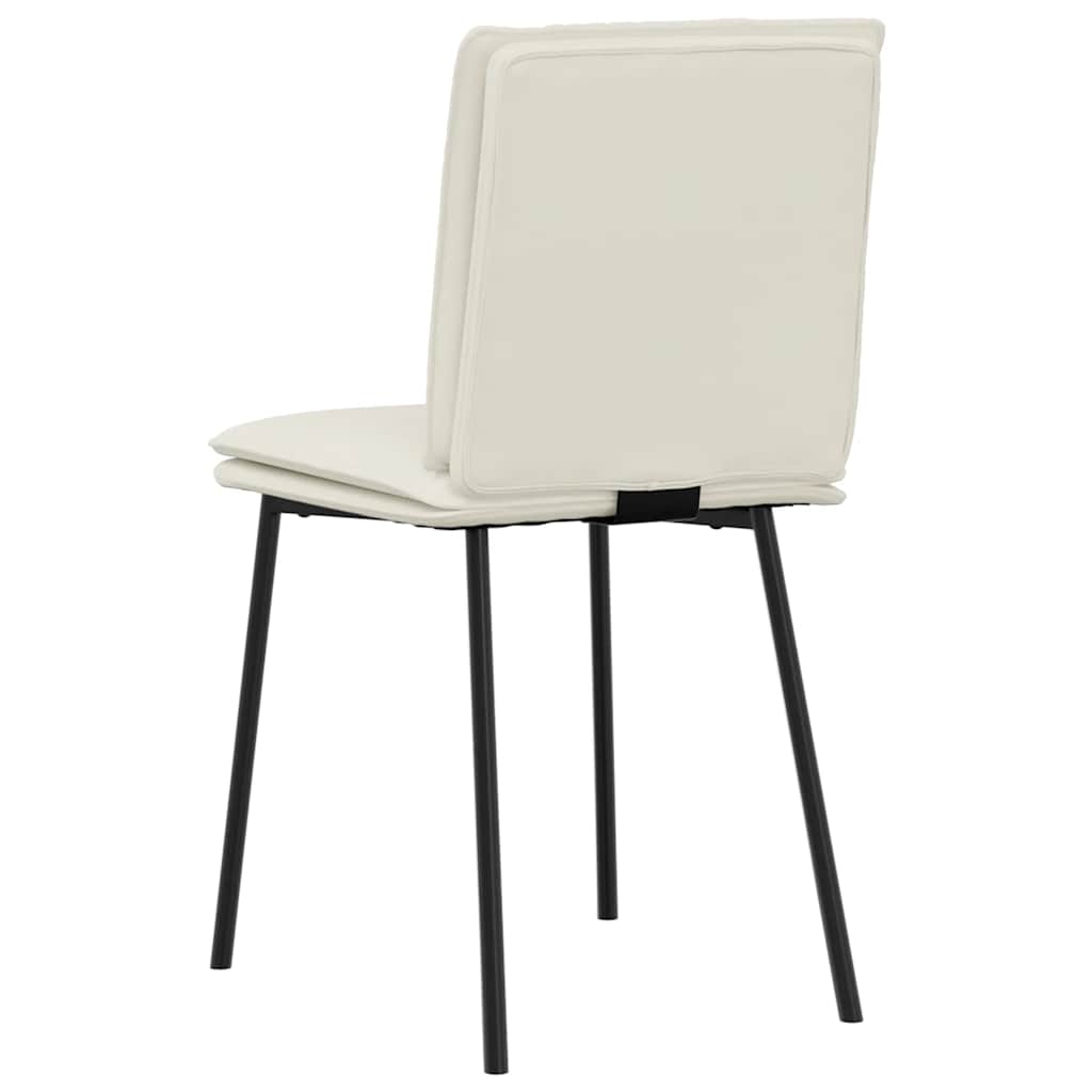 Dining chairs, 2 pcs., cream, velvet