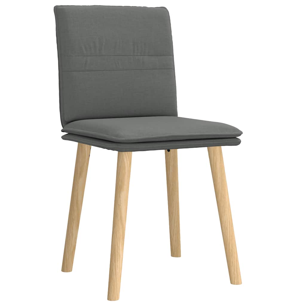 Dining chairs, 2 pcs., dark grey, fabric