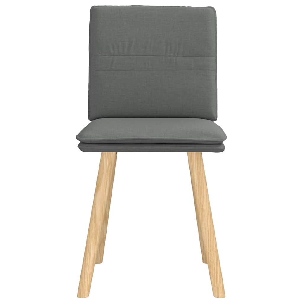 Dining chairs, 2 pcs., dark grey, fabric