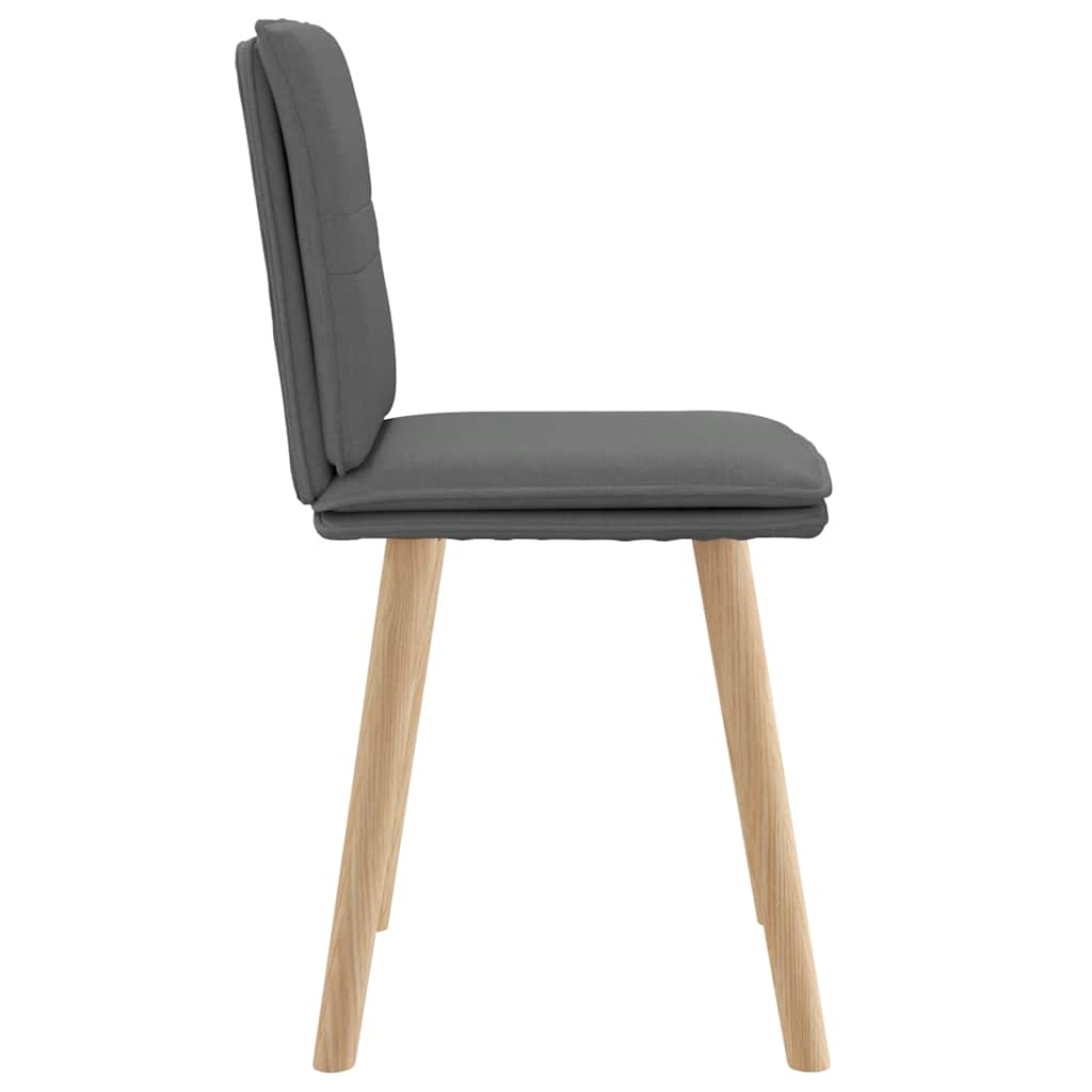 Dining chairs, 2 pcs., dark grey, fabric