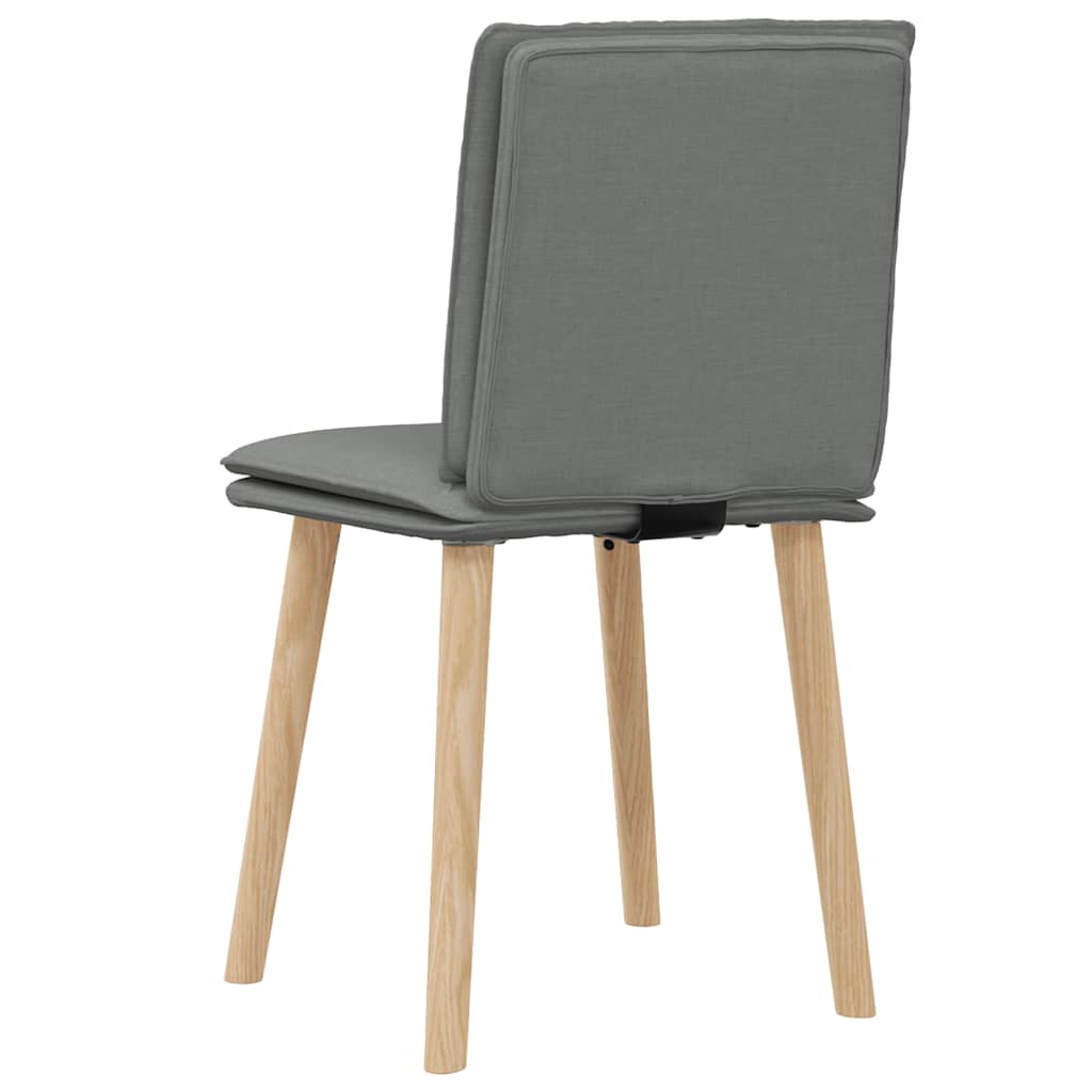 Dining chairs, 2 pcs., dark grey, fabric