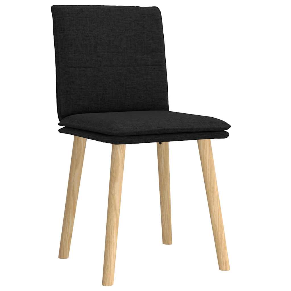 Dining chairs, 2 pcs, black, fabric