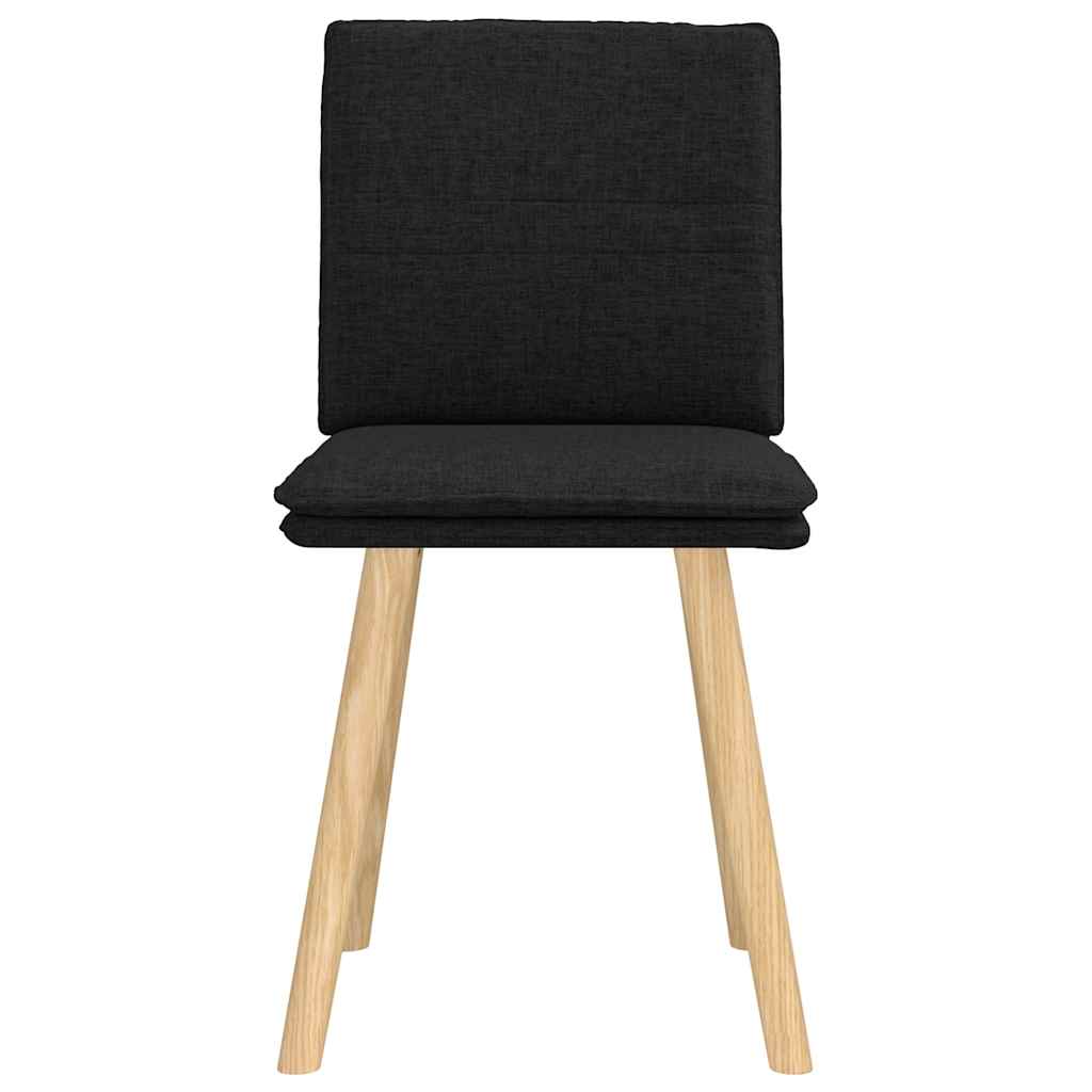 Dining chairs, 2 pcs, black, fabric