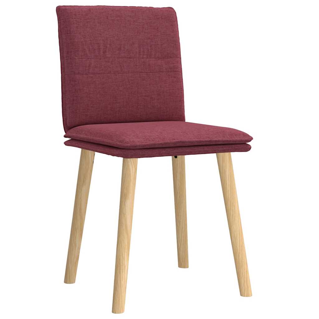 Dining chairs, 2 pcs., burgundy, fabric