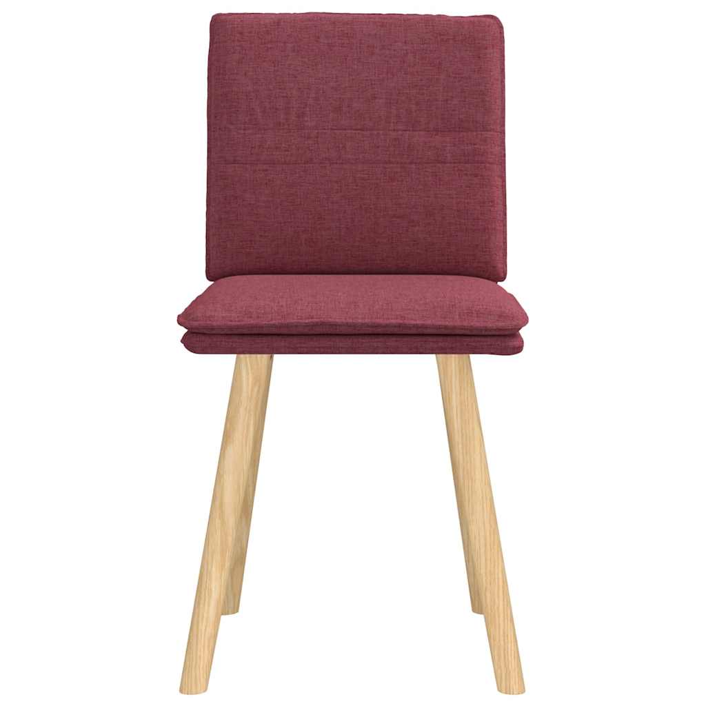 Dining chairs, 2 pcs., burgundy, fabric