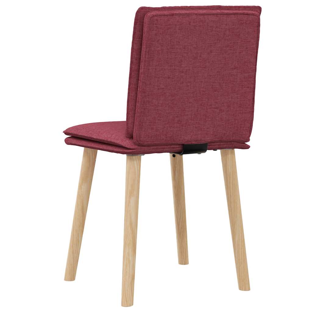 Dining chairs, 2 pcs., burgundy, fabric