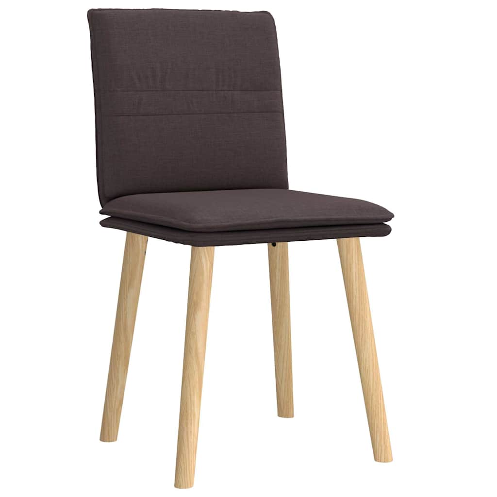 Dining chairs, 2 pcs., dark brown, fabric