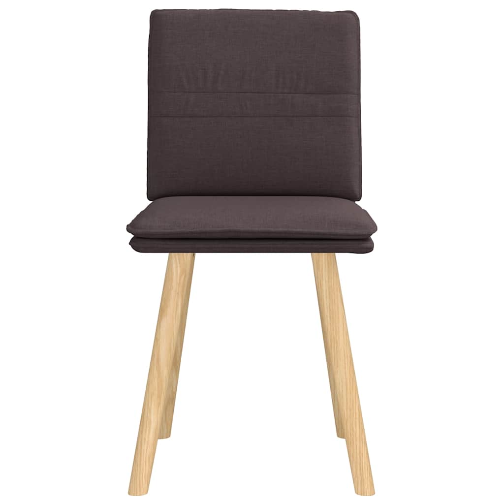 Dining chairs, 2 pcs., dark brown, fabric