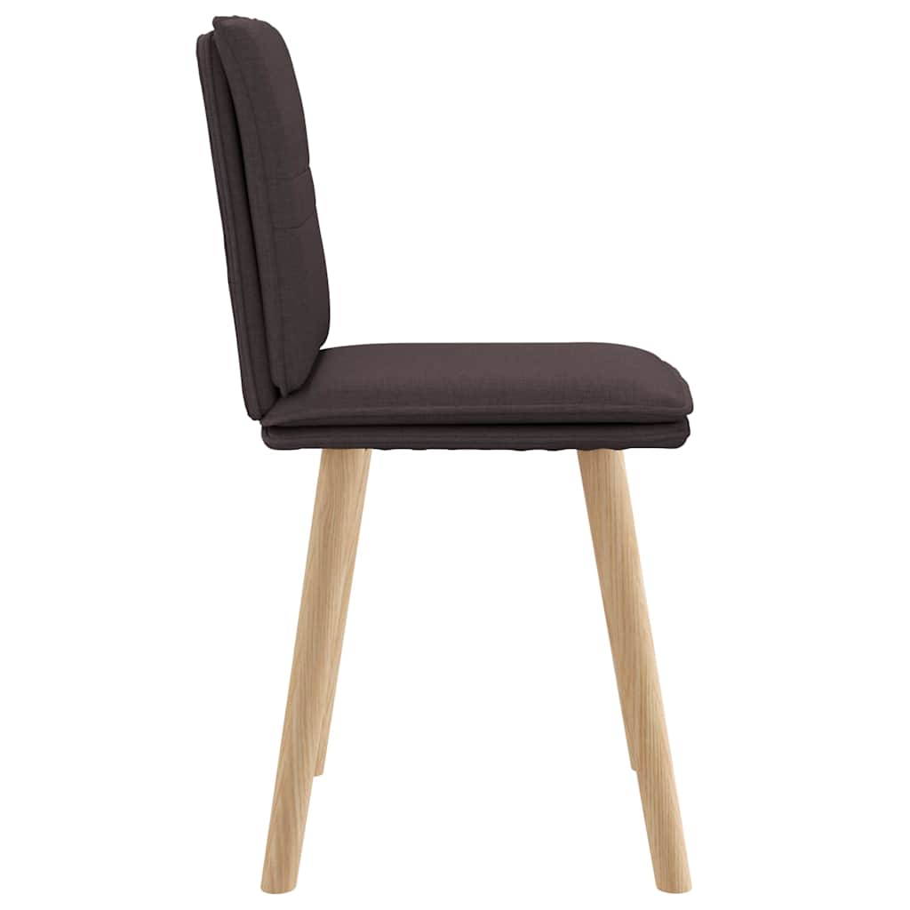 Dining chairs, 2 pcs., dark brown, fabric