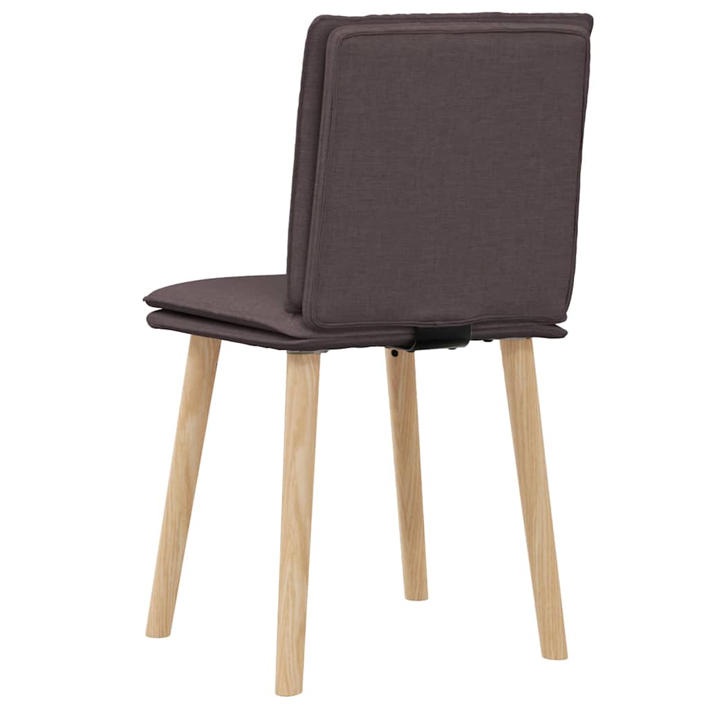 Dining chairs, 2 pcs., dark brown, fabric