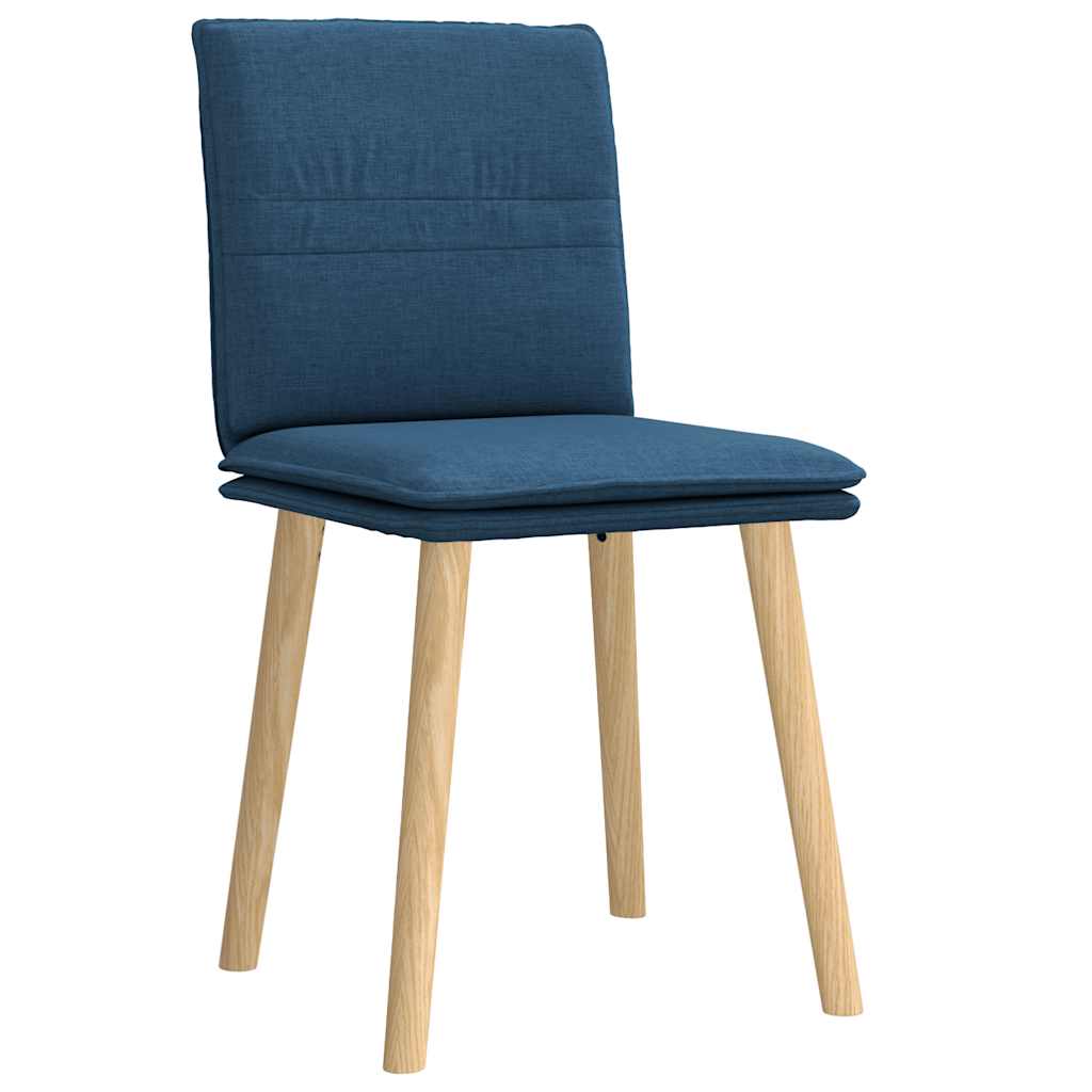 Dining chairs, 2 pcs., blue, fabric